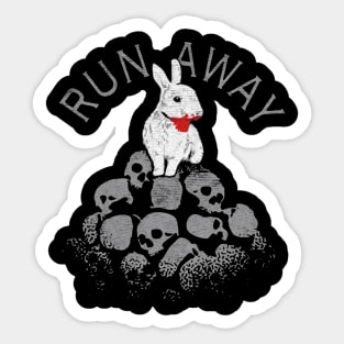 Run Away bunny rabbit Sticker